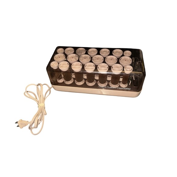 clairol Other - Clairol Custom Care Setter KF-20 Velvet Flocked Hot Rollers Hair Curlers + Clips